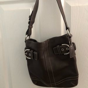 NWOT COACH SMALL BROWN LEATHER PURSE